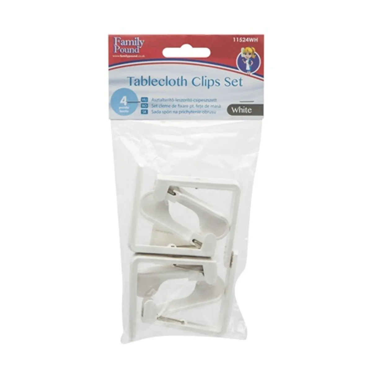 Family 11524WH asztalterítő-leszorító fehér 4db #2