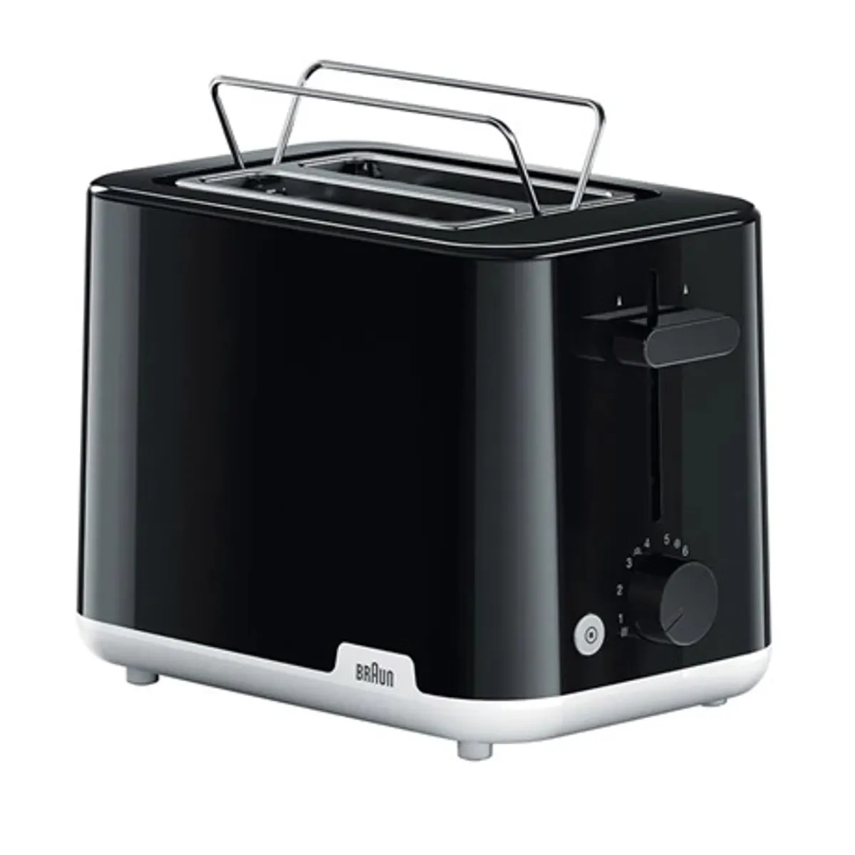 Braun HT1010BK Kenyérpirító 900 w 8 fokozat 3-in-1 újramelegítés kiolvasztás barnítás beépített zsemle melegítő kenyérkiemelő morzsatálca #1