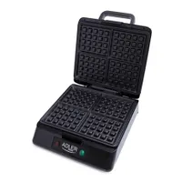 Adler AD3036 gofrisütő 1500W tapadásmentes bevonat készenléti jelzőfény négyzet alakú gofri hűvös tapintású műanyag ház függőleges tárolás #2