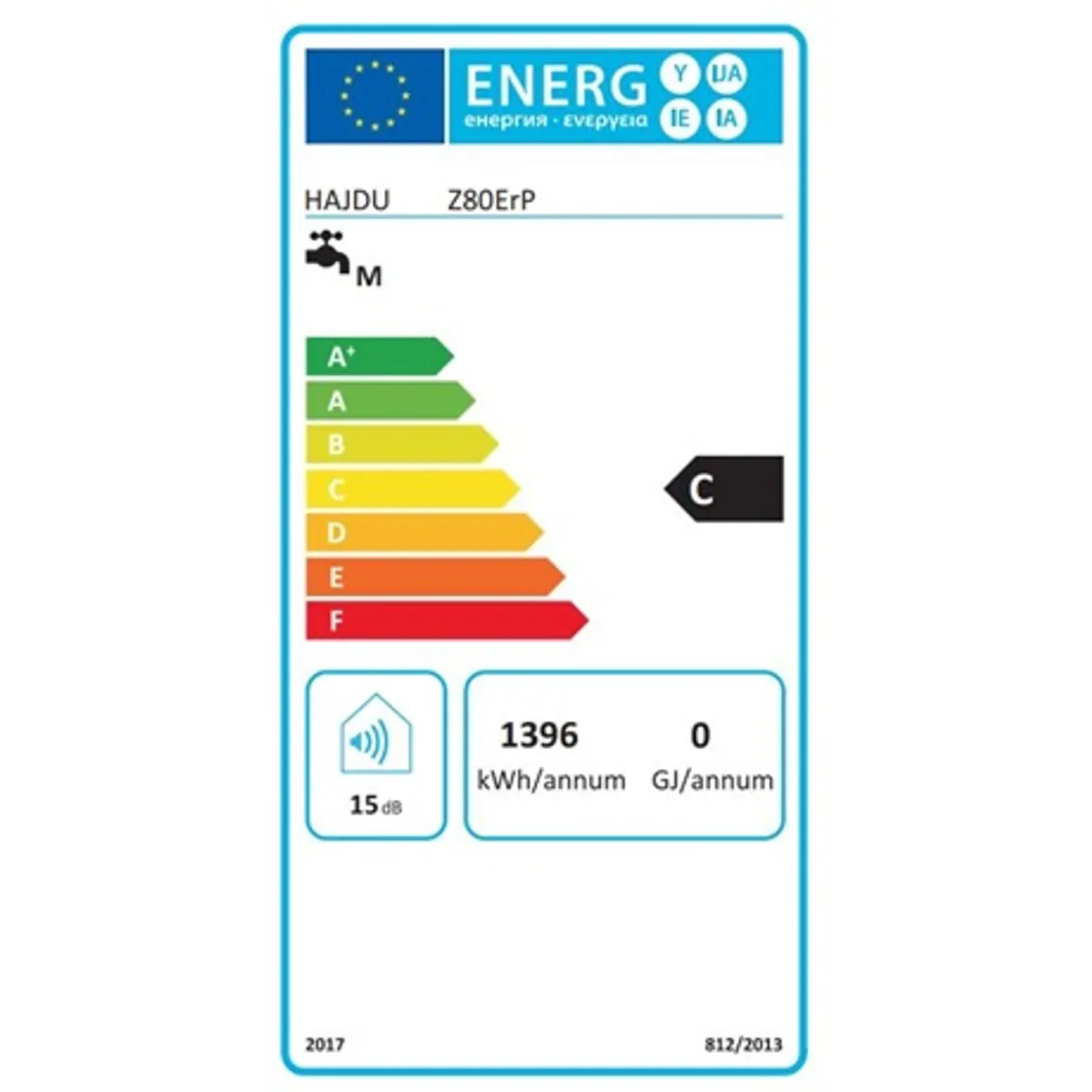 Hajdu Z80ERP fali függőleges forróvíztároló 80 liter állítható hőmérséklet 75 C 1,8 kW #2