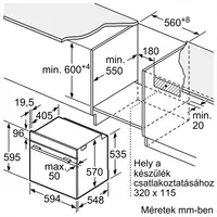 Bosch HBA5785S6 beépíthető sütő, 71 l, 9 funkció, 3D hőlégbefúvás, pirolitikus öntisztítás, AutoPilot30, maghőmérő, Home Connect #5