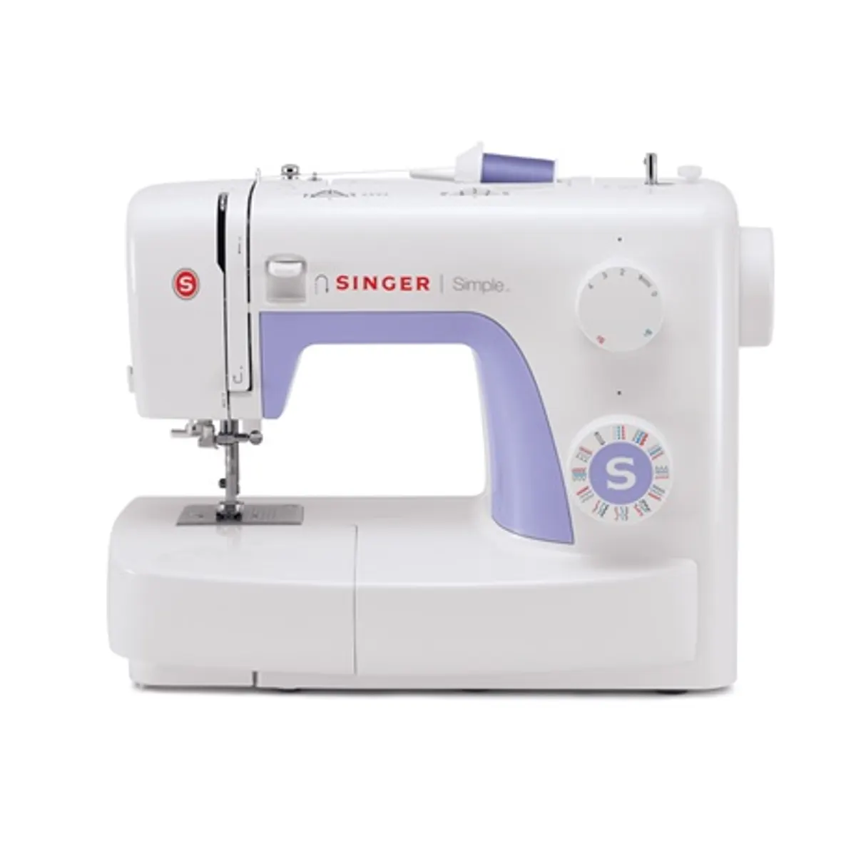 Singer 3232 Simple 2 év garancia fém alkatrészek 34 stretch program 22 overlock program egylépéses gomblyukazás állítható öltéshossz tűbefűző szálvágó #1