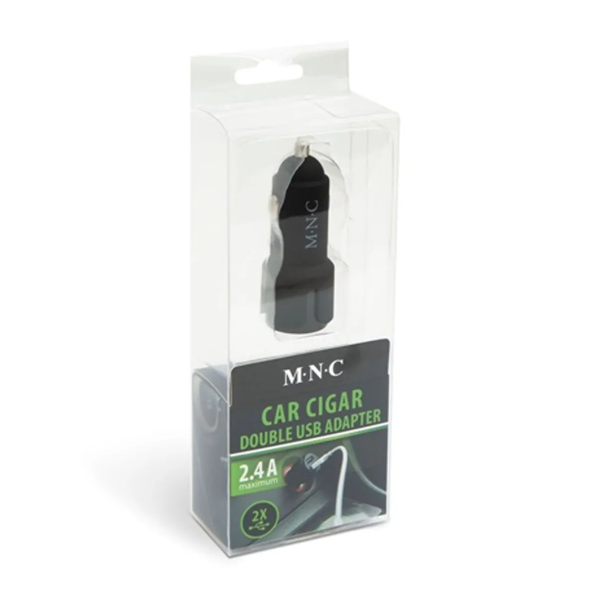 Mnc 55054BK szívargyújtó adapter 2 x USB 5V 2,4 A feszültségmérővel #3