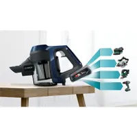 Bosch BCS611P4A Unlimited Serie6 éjkék vezeték nélküli álló porszívó 18 V 30 perc üzemidő, motoros szívófej, 2in1 kárpitszívó és bútorkefe #4