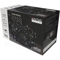 Entac ECL-I180CW jégcsapfüzér IP44 180 LED 4 m CW 6400K 3,6 W memória 8 világítási funkció #1