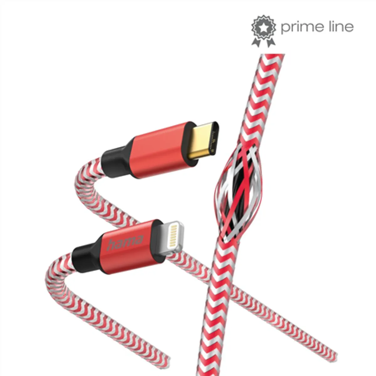 Hama 00201562 Lightning-Type-C töltőkábel 1,5 m aranyozott USB 2.0 piros árnyékolt #1