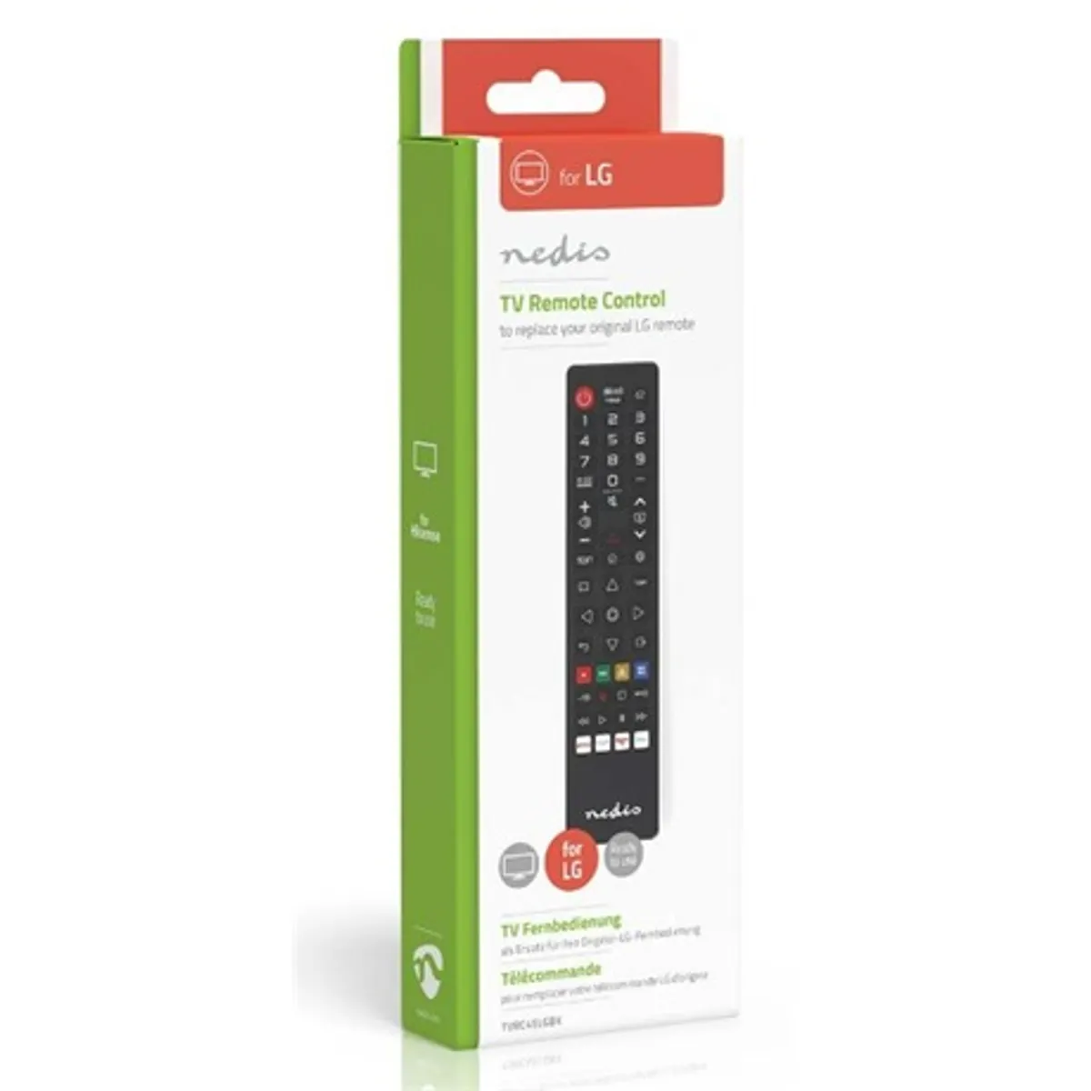 Nedis TVRC45LGBK Előre programozott LG cseretávirányító kódadatbázissal 2x AAA LR03 #2