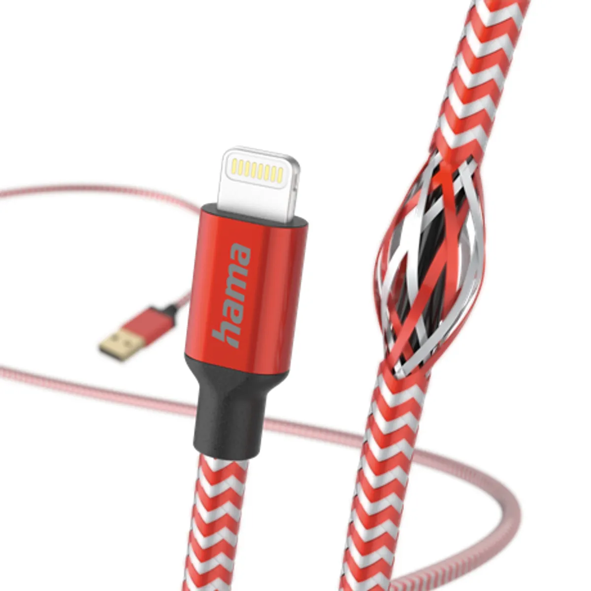Hama 00201554 Lightning adatkábel Reflective USB 2.0 1,5 m piros #2