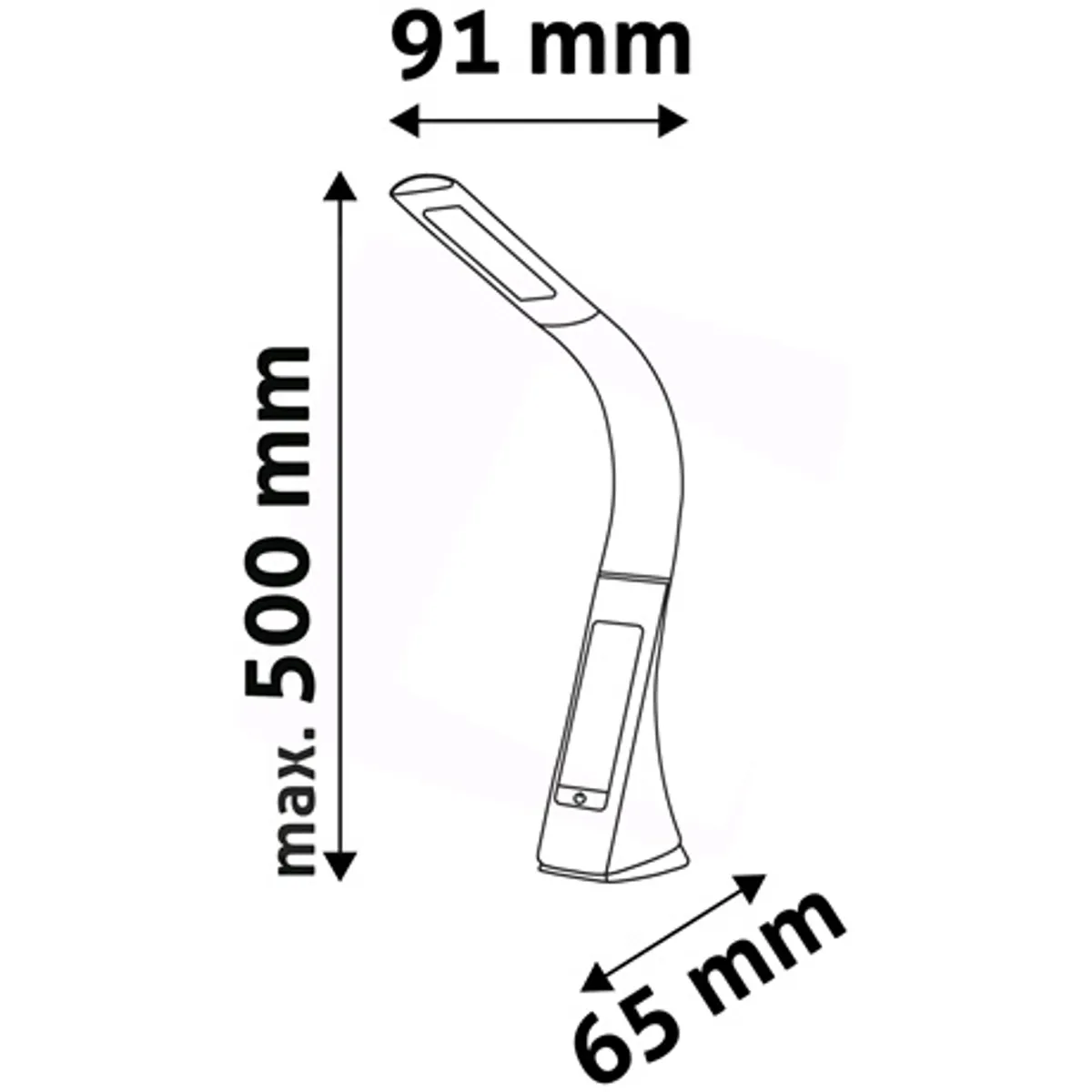Avide ABLDL-BLC-6W-BR led asztali lámpa naptárral barna 6W 5000K 350lm LCD kijelző óra érintésérzékelő #3