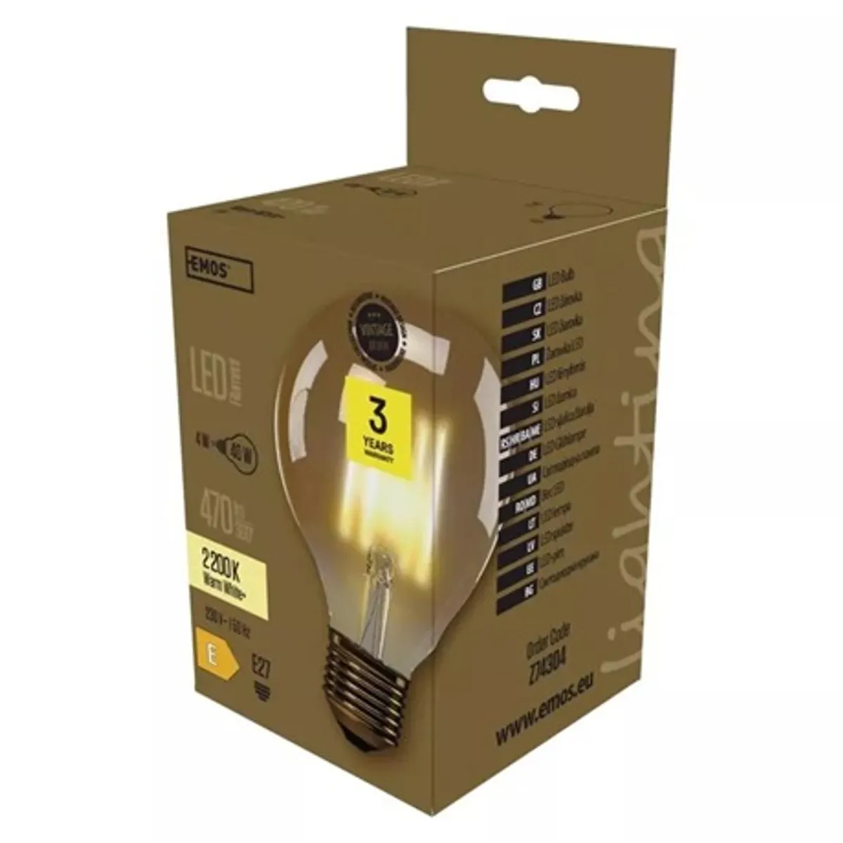 Emos Z74304 vintage g95 led izzó E27 4W meleg fehér 2200 K 380 lm 360 25 000 óra A #6