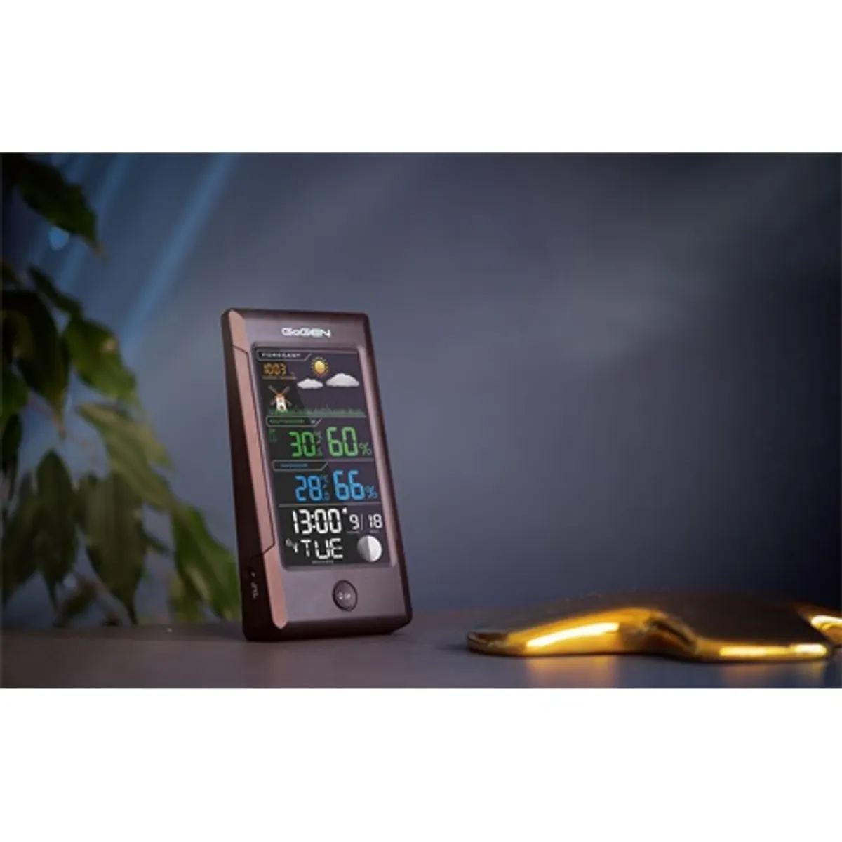 Gogen ME1296 időjárás állomás LCD DCF77 433MHz vezeték nélküli külső szenzor #7