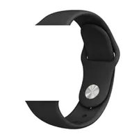 Mybandz 20SKU6111 szilikon óraszíj gömb csattal 20 mm fekete állítható 145-195 mm #1
