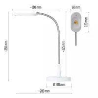 Emos Z7523W LED asztali lámpa 5000 K 360 lm 6 W 1,8 m kábel Epistar COB Ra80 IP20 műanyag és fém #7
