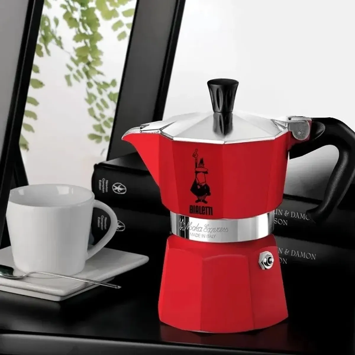 Bialetti 4943 MOKA EXPRESS Moka Express kotyogós kávéfőző 6 adag piros alumínium #6