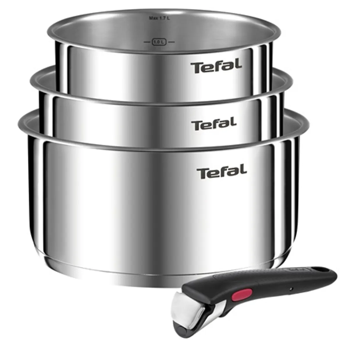 Tefal L8964S44 Ingenio Emotion 4 részes edénykészlet rozsdamentes acél, indukciós tűzhelyen használható, mosogatógépben tisztítható, sütőben használható #1