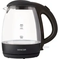 Sencor SWK2300BK vízforraló 1,2 l 2200 W vízszint jelző automatikus kikapcsolás hőálló boroszilikát #1