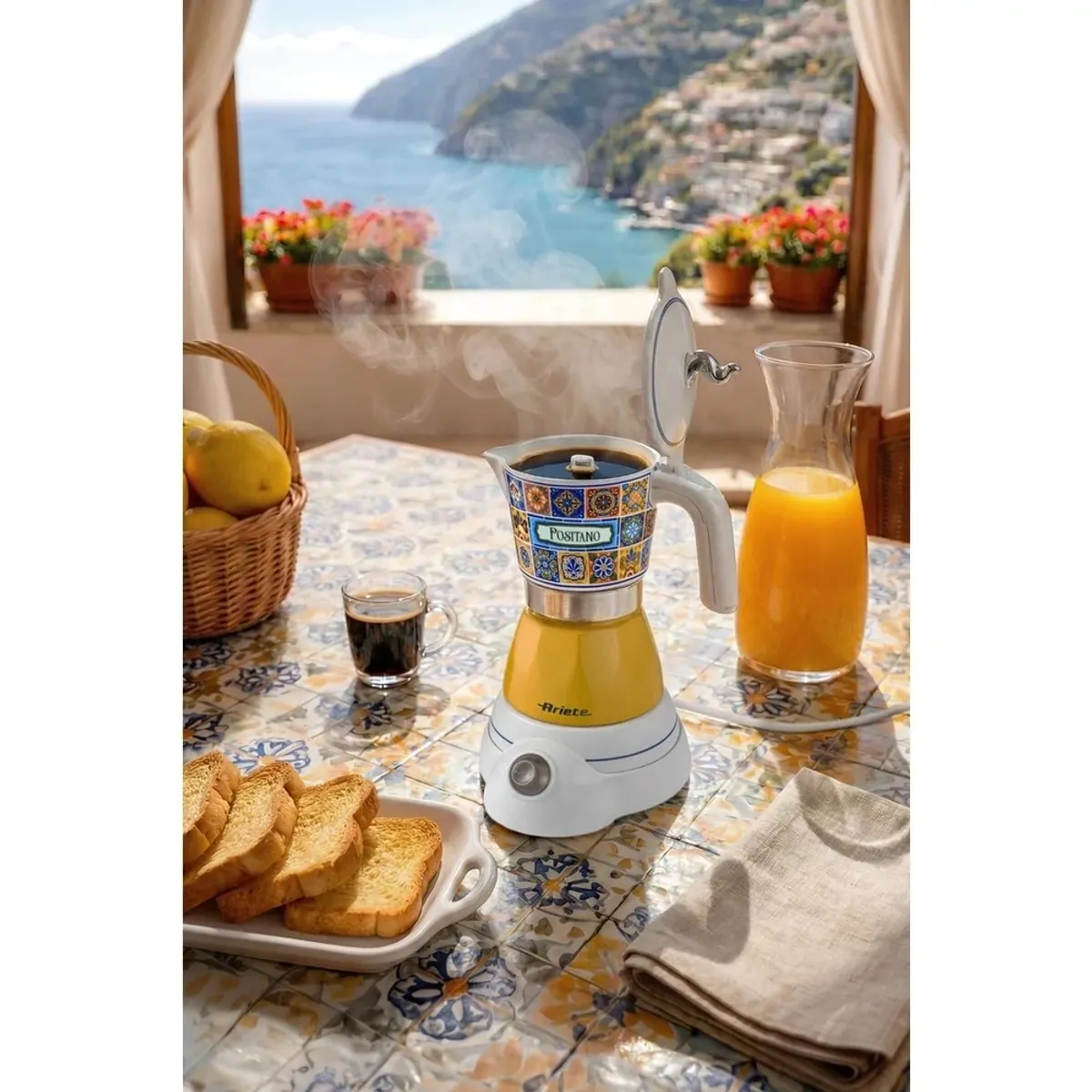 Ariete 1358 POSITANO elektromos kotyogó 2-4 csésze melegen tartó funkció vezeték nélküli talpazat #5