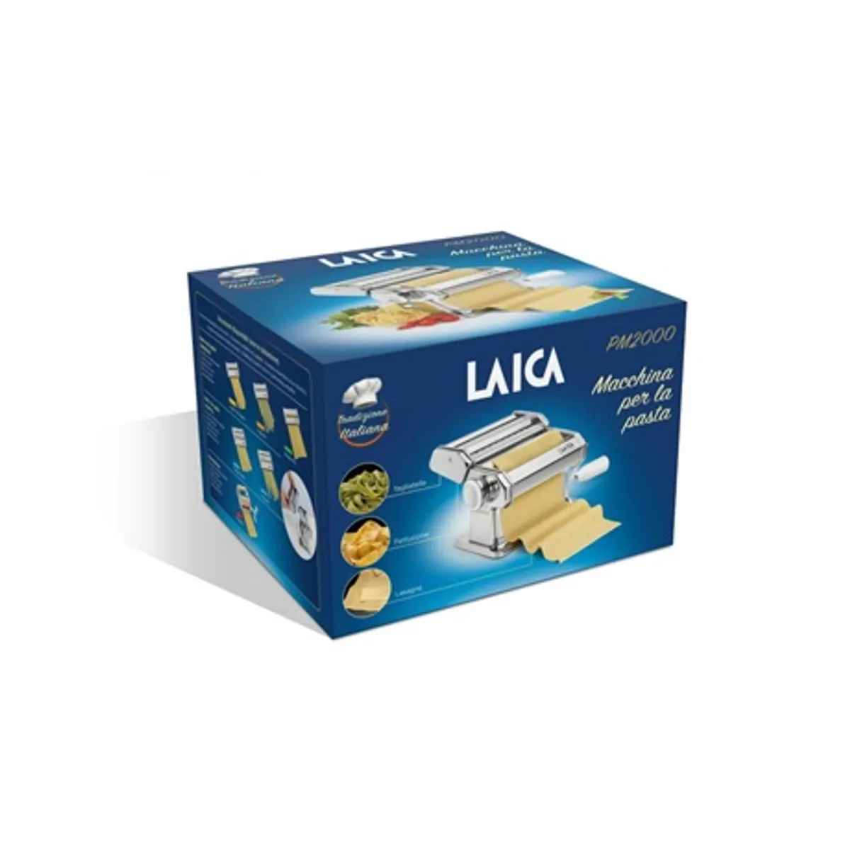 Laica PM20000 Varia tésztagép cserélhető vágófej 0,3-3 mm rozsdamentes ház alumínium görgők #1