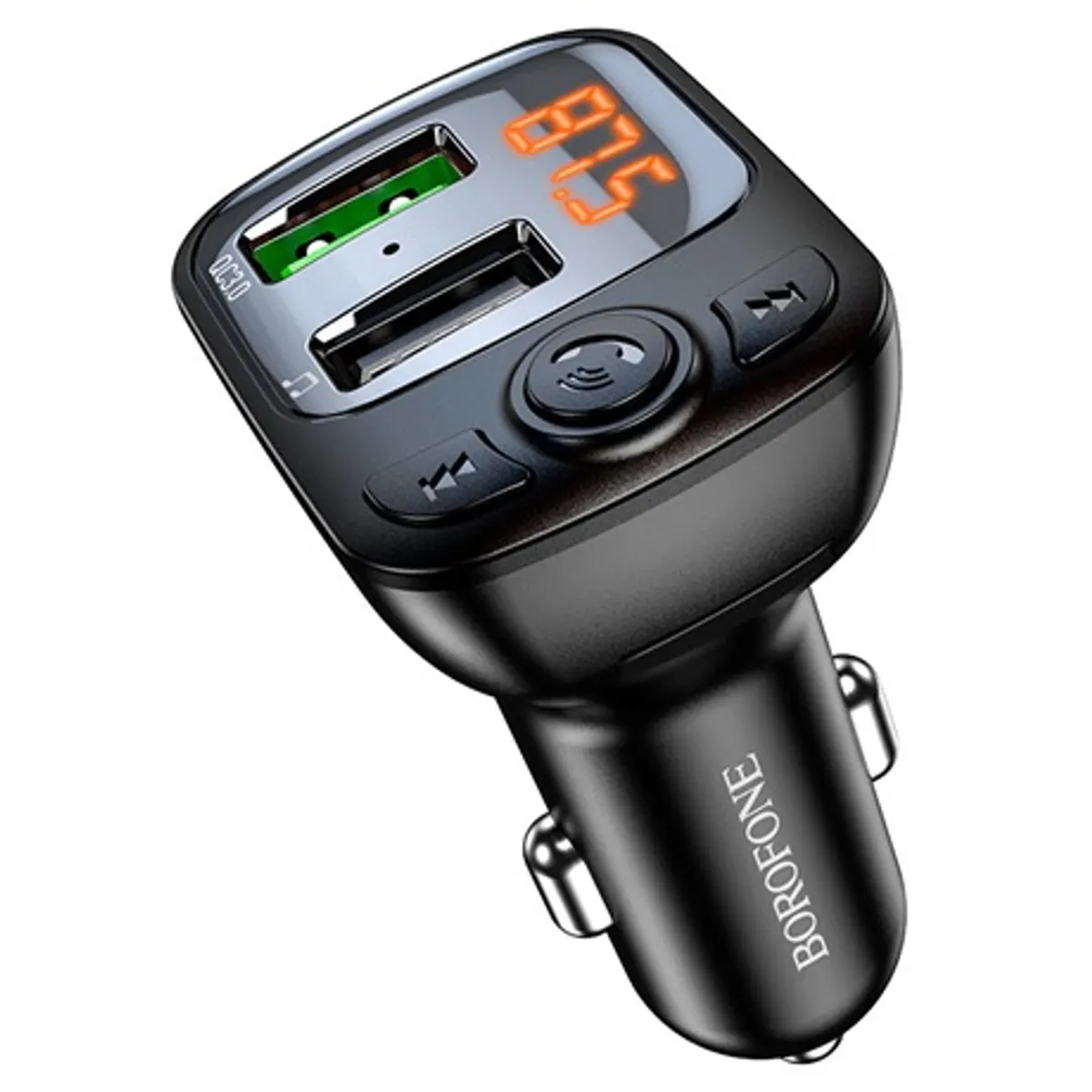 Borofone BC41 autós FM transzmitter Bluetooth 5.0 QC3.0 18W USB-A TF kártya lejátszás #1