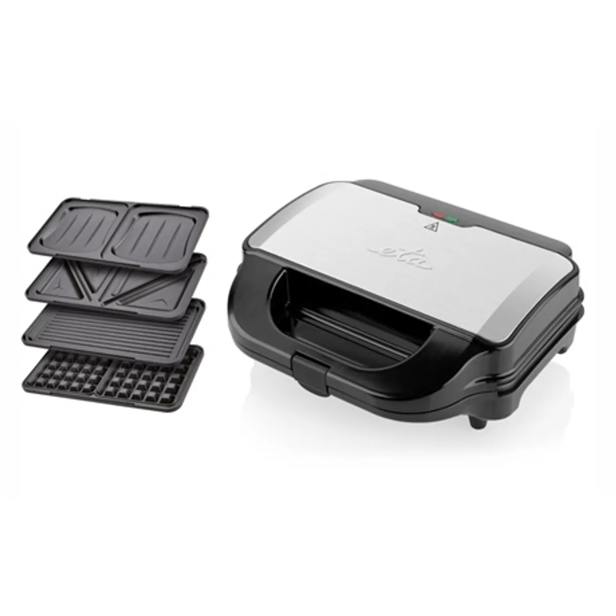 Eta 315190010 Sorento 4 az 1-ben szendvicssütő 4 csere lap tapadásmentes 900 W automatikus hőmérséklet szabályozás fényjelzők hőbiztosíték #1