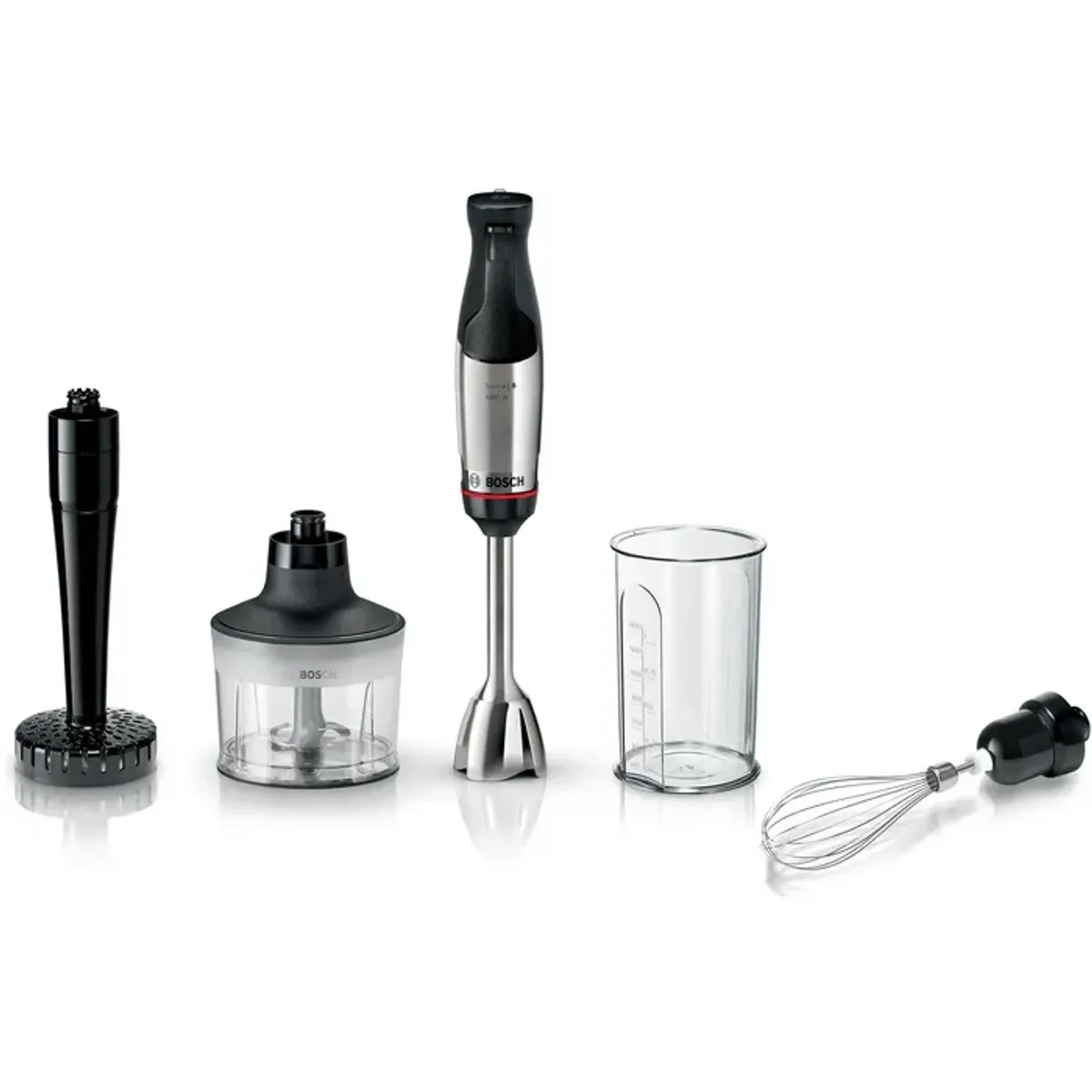 Bosch MSM6M633 ErgoMaster Serie6 botmixer egykezes 1000 W fém szár nemesacél fej passzírozó habverő mérőkehely #1