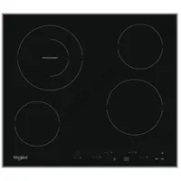 Whirlpool AKT 8601 IX Főzőlap kerámia 58 cm 4 zónás 1 kétkörös bővíthető zóna érintőszenzoros kezelőfelület időzítő gyerekzár főkapcsoló