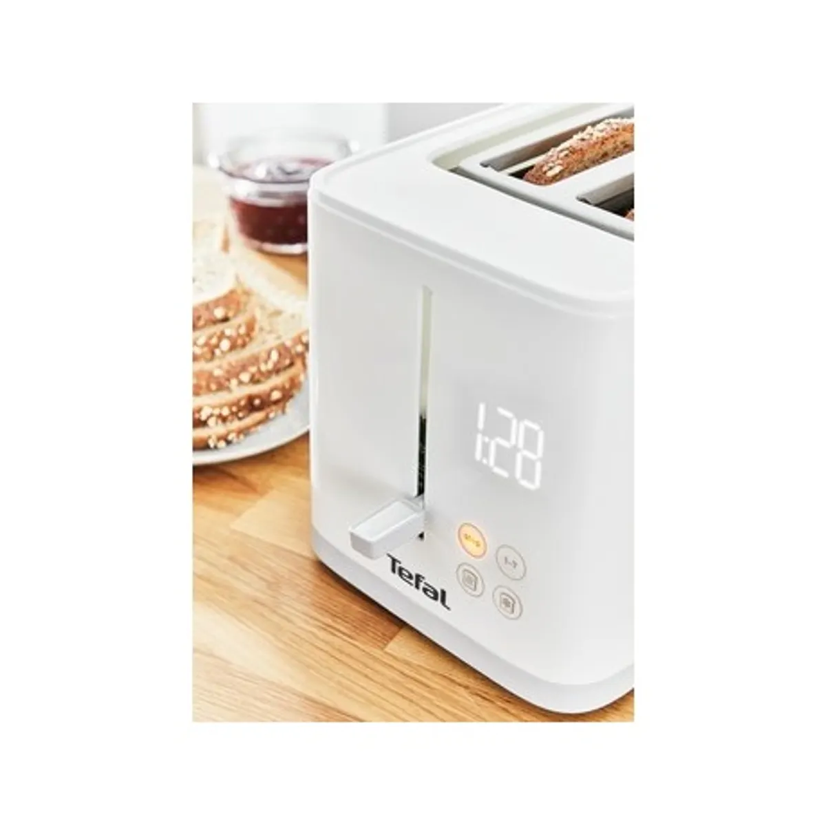 Tefal TT693110 Sense kenyérpirító fehér 2 szeletes digitális kijelző 7 fokozat automatikus kikapcsolás magas emelésű kar kivehető morzsagyűjtő tálca #6