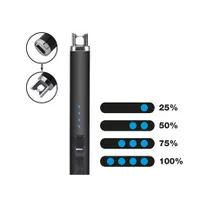 Beper P201UTP020 elektromos lánggyújtó usb töltés led töltésjelző alumínium és műanyag ház fekete #2