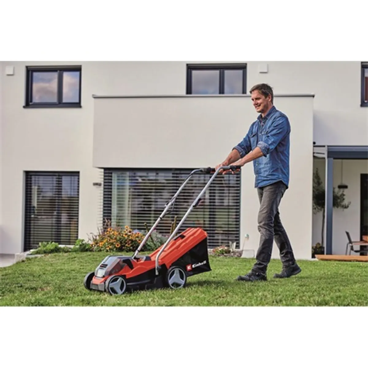 Einhell GE-CM 36/33 LI KIT (2X2,5 AH) akkumulátoros fűnyíró 33 cm vágás, 5 fokozatú magasság, 30 L kosár #6