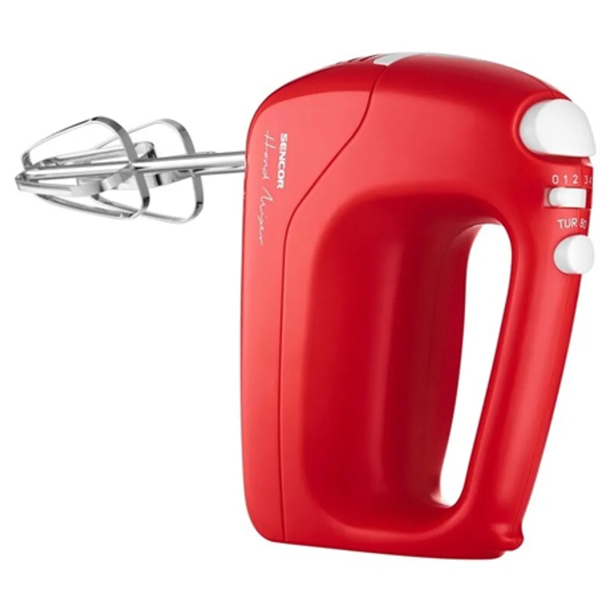 Sencor SHM 5404RD kézi mixer 200 W 5 fokozat Turbo rozsdamentes acél habverő- és dagasztókarok #3