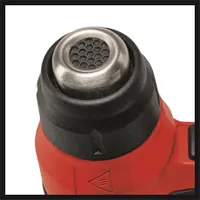 Einhell TE-HA 18 LI - SOLO Akkus hőlégfúvó 2 fokozat LED kijelző túlmelegedés védelem fúvóka-ledobó kihajtható fémkampó Softgrip #3