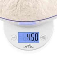 Eta 577090000 konyhai mérleg 5 kg teherbírás 1 g felbontás, 2,6 l kivehető tál tara, lcd kijelző, automatikus kikapcsolás, csúszásmentes lábak, 3x aaa #2