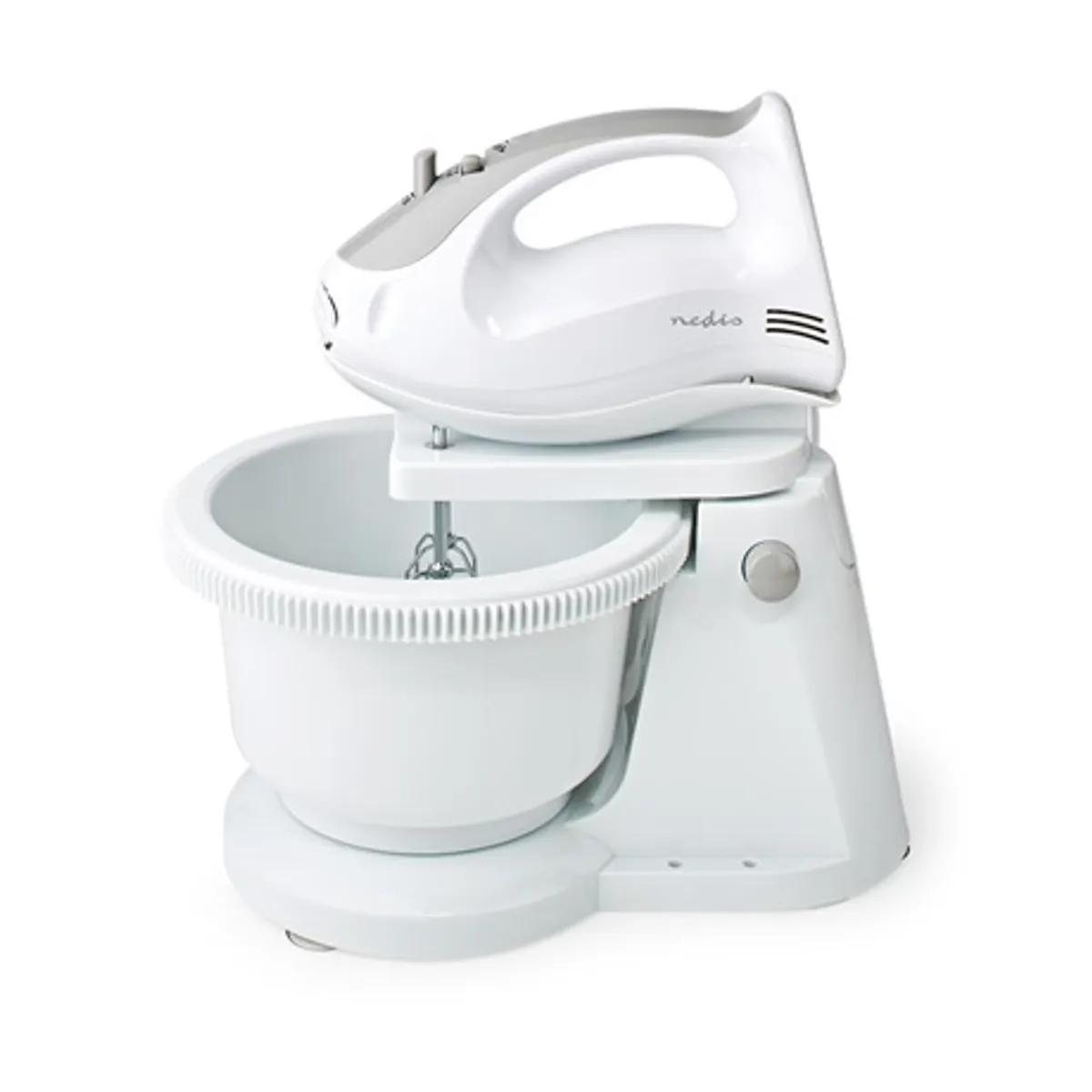 Nedis KAHM110CWT tálas mixer fehér-szürke 200 W 5 sebesség turbó 2 literes keverőtál #9