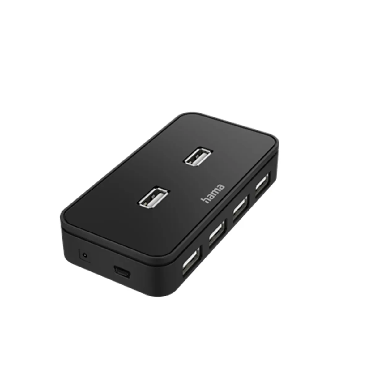 Hama 00200123 7-portos USB hub USB 2.0 7x USB-A külső tápellátás 1,1 m kábel fekete #1