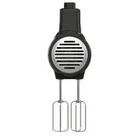 Tesla MX301BX kézi mixer 300W 5 fokozat turbo krómozott habverő és horoggal fekete-inox #2