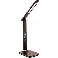 Avide ABLDL-OLC-6W-BR LED asztali lámpa naptárral bőrhatású barna 6W 350lm 5000K érintésérzékelő beépített LCD kijelző óra #1