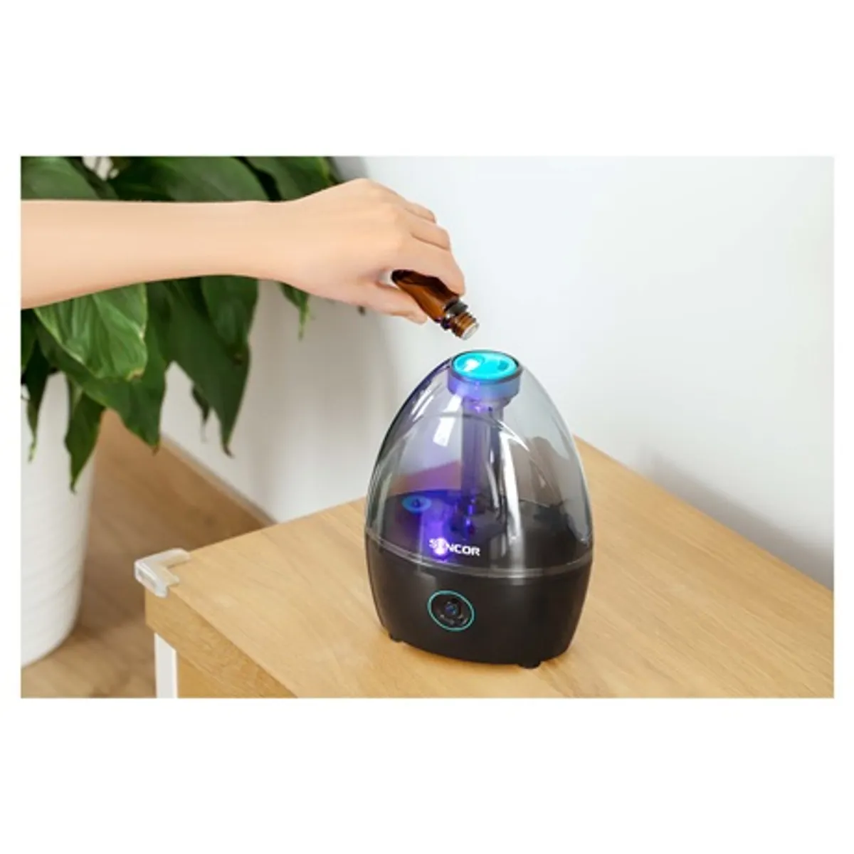 Sencor SHF 902BK Párásító mini ultrahangos 2,4 MHz hideg párát Noiseless 0,9 l tartály 41 dB #8