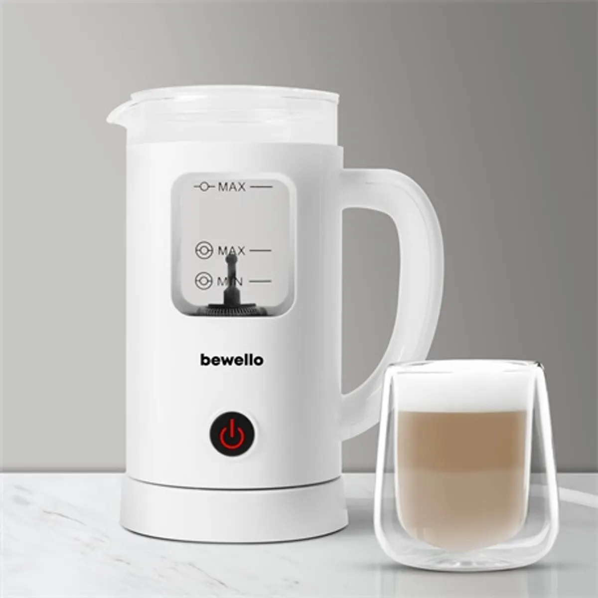 Bewello BW1018 tejhabosító fehér 400 ml 550 W hideg és meleg tejhabosítás #1