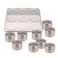 Bergner BGMP-6101 fűszertartó szett rozsdamentes acél 9 db üvegcse 6.3x4.3 cm tartóval #1