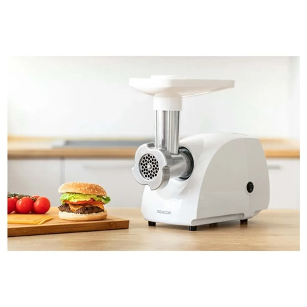 Sencor SMG 4200WH húsdaráló 500 W visszafelé működő motor csúszásmentes talpak acélból készült vágókés és tárcsák gyümölcslé, dzsem készíthető #5