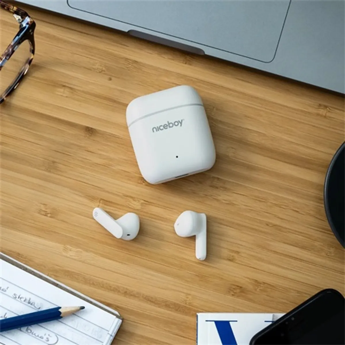 Niceboy NIC-HIVE-BEANS-WHITE HIVE Beans True Wireless 10 mm hangszóró Bluetooth 5.0 IPX4 érintésvezérlés USB-C töltés #5