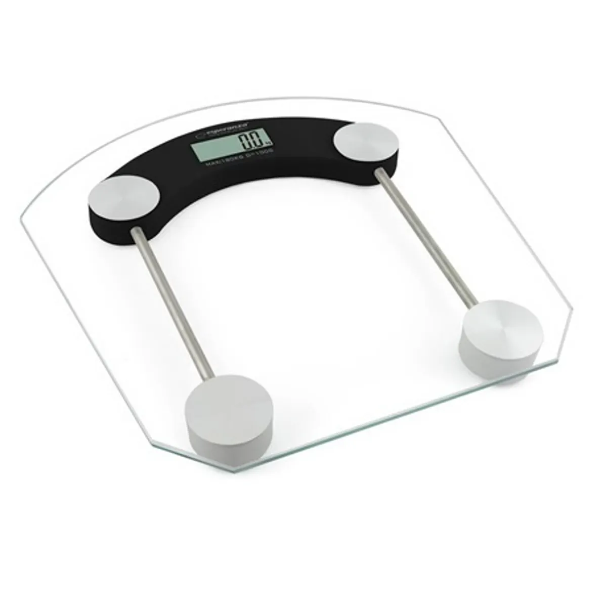 Esperanza EBS008K Pilates fürdőszobai mérleg 180 kg 100 g beosztás energiatakarékos LCD 6 mm üveg automatikus bekapcsolás CR2032 garancia 1 év #1