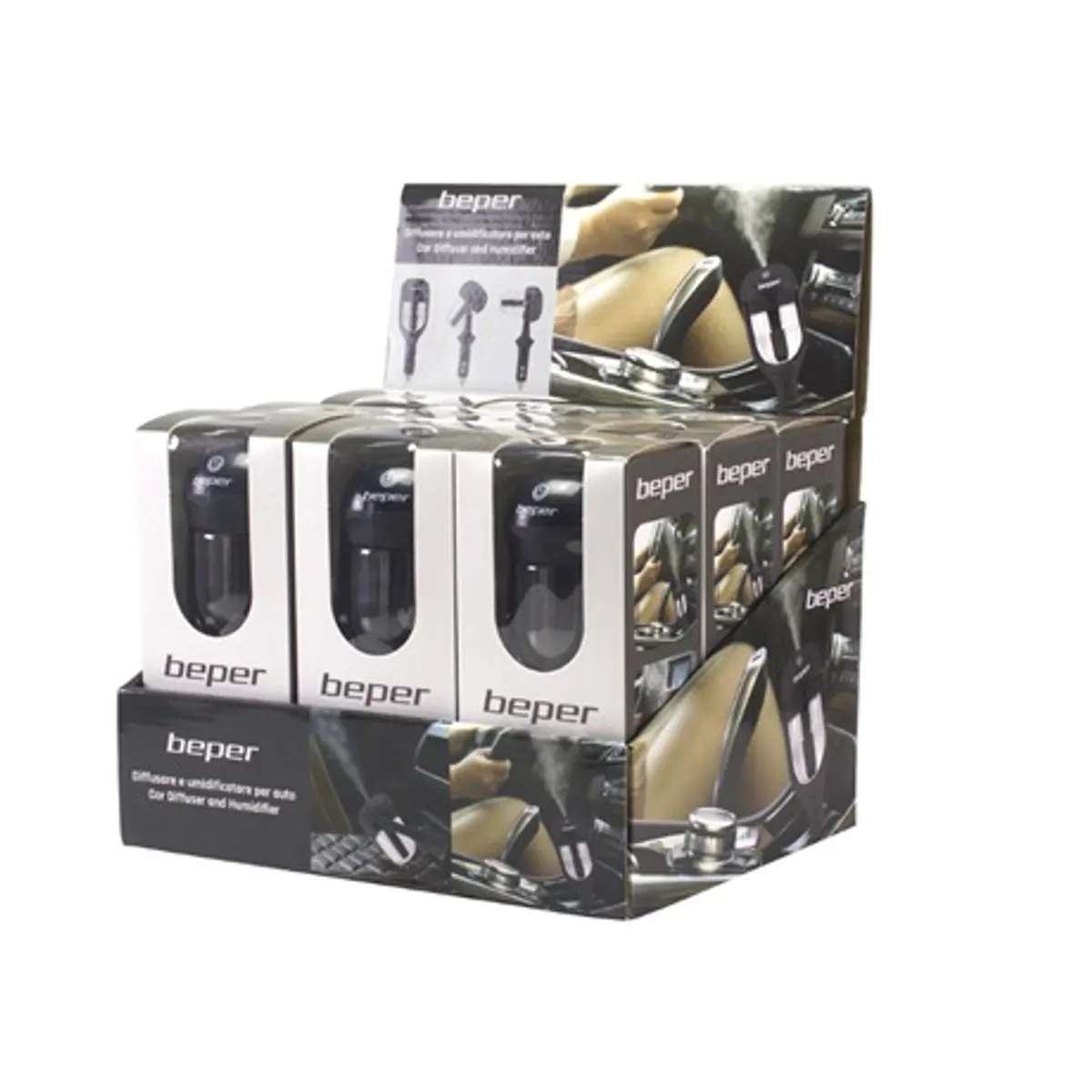 Beper P205DIF100 autós aroma diffúzor és párásító 2 porlasztási mód, csepegésgátló rendszer, kapacitás 25 ml, teljesítmény 1.5-2 W #3