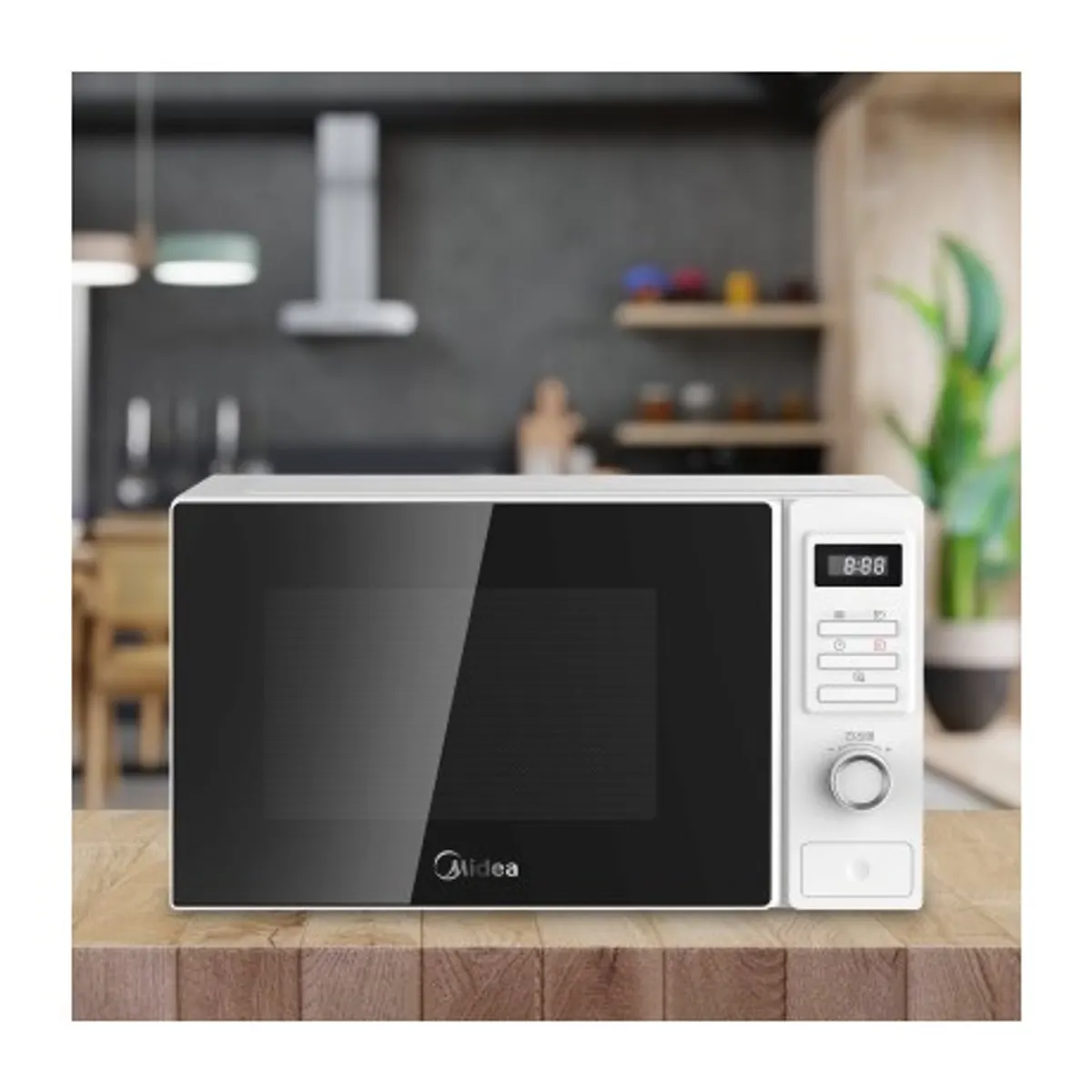 Midea MAM720C2AT MAM720C2AT 20 literes sütőtér 8 automata menü 700 W max mikrohullámú teljesítmény gyerekzár ajtónyitás nyomógombbal 25,5 cm forgótányér #5