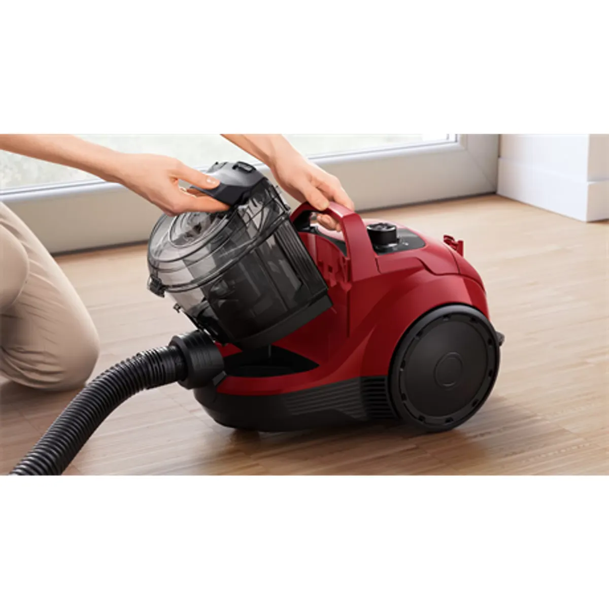 Bosch BGC21X350 Serie 4 porzsák nélküli porszívó piros HEPA H13 szűrő #5