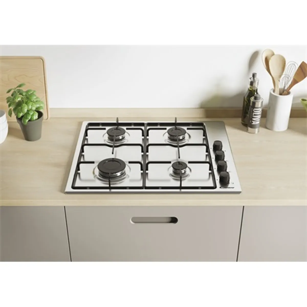 Candy CHW6LBX beépíthető gáz főzőlap inox 4 égő 1750W 1000W 2500W 2500W #2