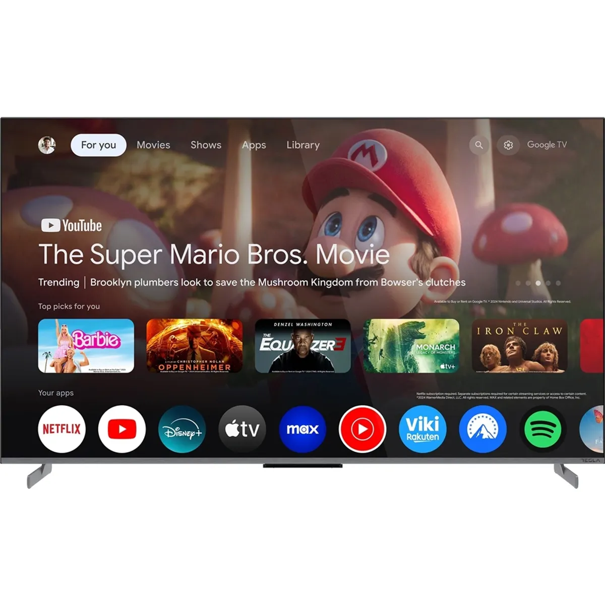 Tesla G55S949GUS 55" 4K QLED Google TV 144Hz IPS Dolby Atmos #2
