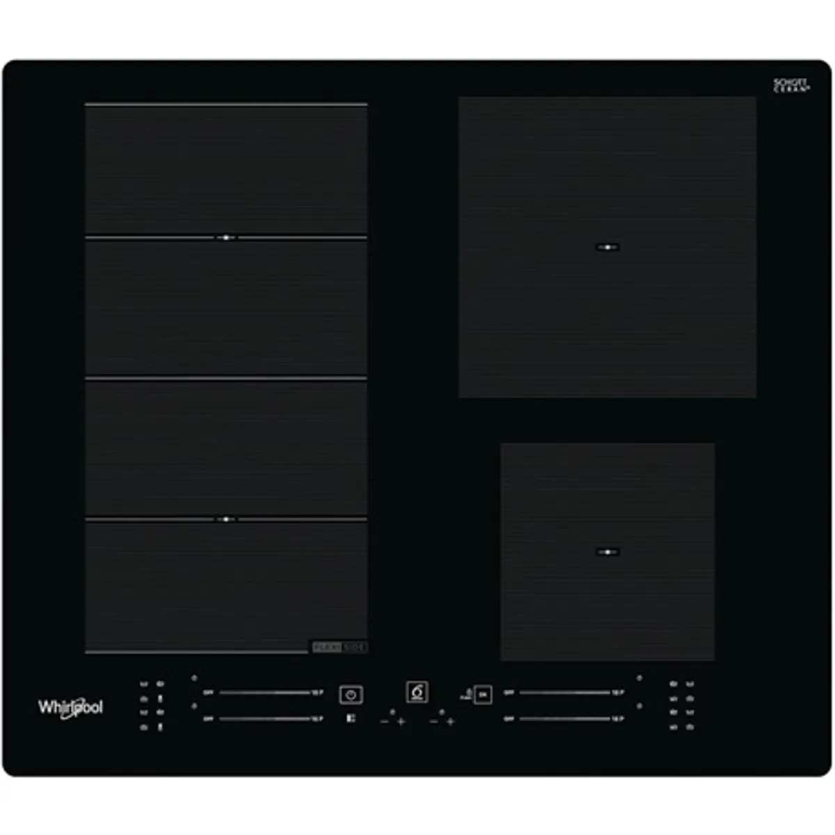 Whirlpool WF S7560 NE indukciós beépíthető felület, 60 cm, 4 zóna, FlexiOval, Booster funkció, PowerManagement funkció, gyerekzár #1