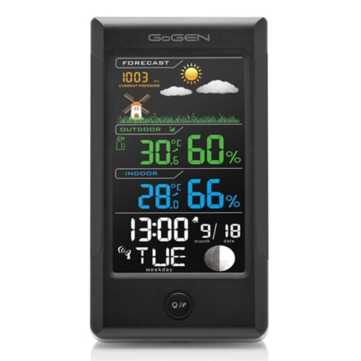 Gogen ME1296 időjárás állomás LCD DCF77 433MHz vezeték nélküli külső szenzor #2