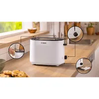 Bosch TAT2M121 kenyérpirító 2 szeletes olvasztás és újramelegítés középre helyező automatikus kikapcsolás #3